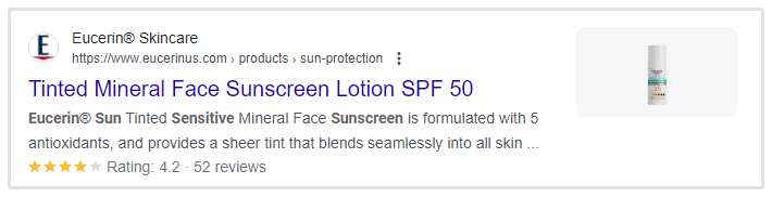 Eucerin Sunscreen Meta Description